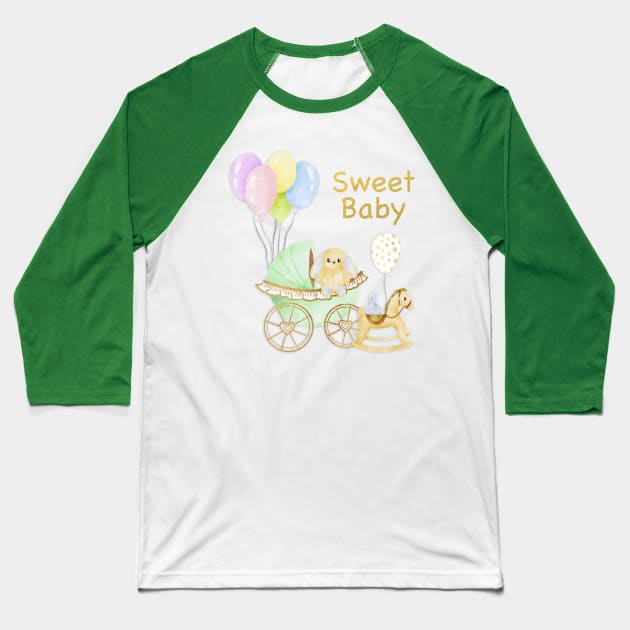 Sweet Baby Baseball T-Shirt by Jean Plout Designs